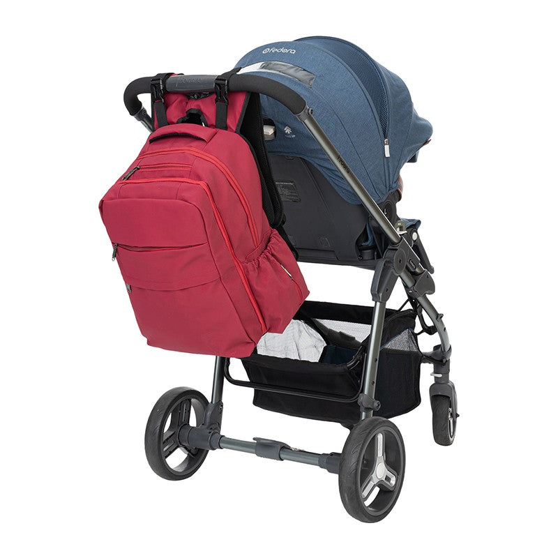 Princeton Bag Urban Reborn Series Mummy Bag Backbag MAROON / BLACK / Mocha Brown