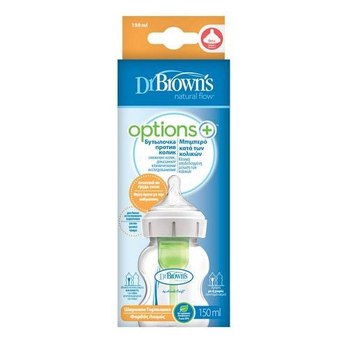 Dr. Brown’s™ Options+™ Wide-Neck Anti-Colic Baby Bottle