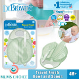 Dr. Brown’s Travel Fresh  Bowl and Spoon-Light Green