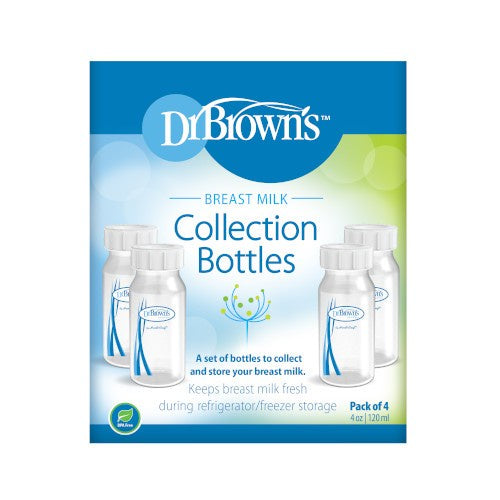 Dr. Brown's Breastmilk Storage and Collection Bottles - 4 Oz (Pack of 4)