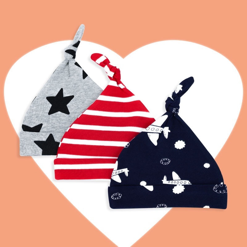 NemoBaby 3pcs Cute and Comfortable Baby Hat suitable for Newborn