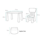 MAMMUT Design children or kids table and chair Set