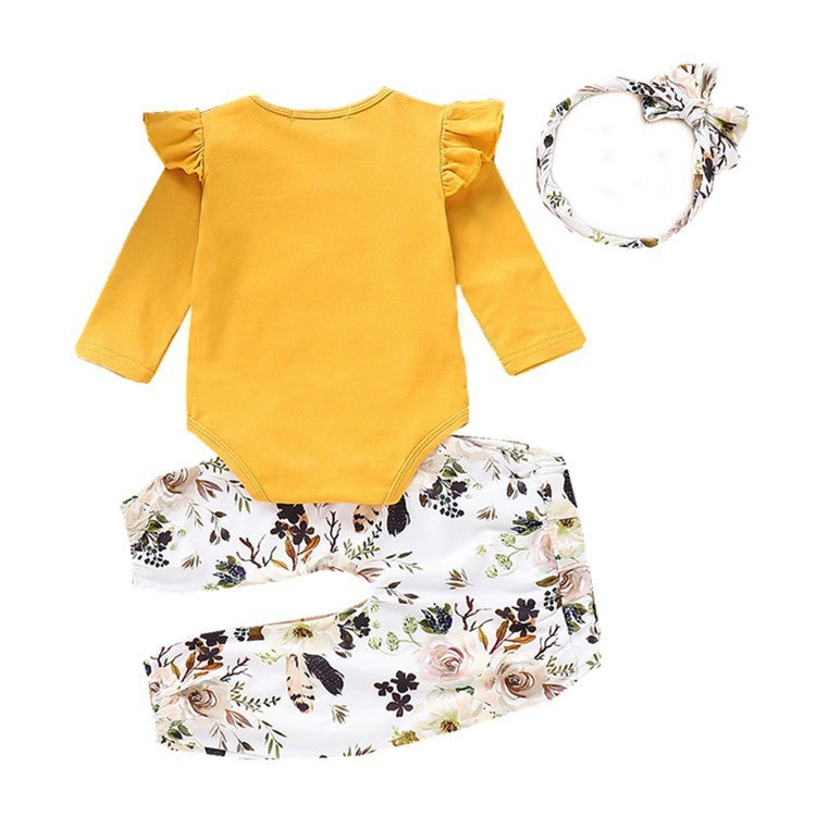 Nemobaby Newborn Baby Girl Floral Clothes Jumpsuit Romper Bodysuit Pants Outfit Set