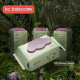 BC babycare Baby Wipes, 200-150mm, Water Baby Diaper Wipes, Hypoallergenic, Flip-Top Packs 20s / 80s