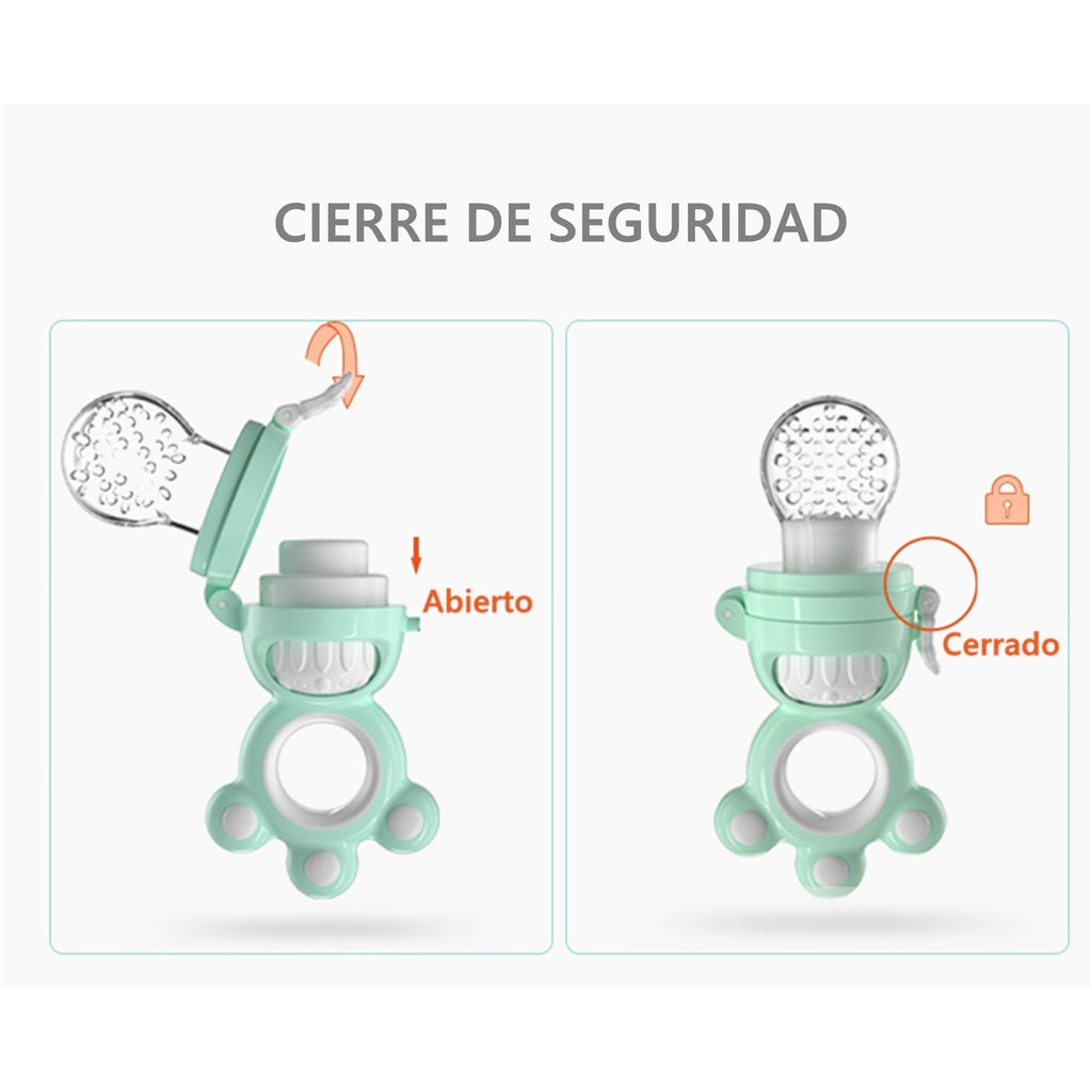 Misuta Baby Silicone Food Feeder /Fruit Feeder (With Size S / M / L Replaced teats of different Size )