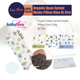 Babylove Organic Bean Sprout Husks Pillow Dino XL Size