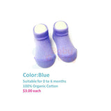 Casila Baby Socks / Booties / 100% Organic Cotton/ 0-6M