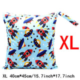 【Size XL 40*45 】Baby Waterproof Diaper Double Zip Wet Bag Wetbag