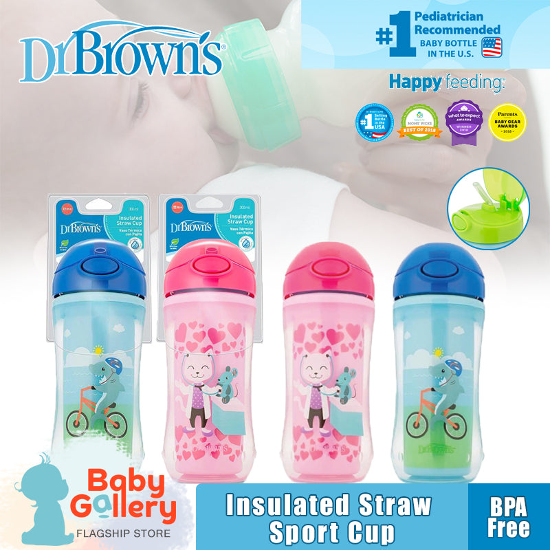 Dr. Brown’s™ Insulated Straw Cup 300ml 12M+ (Pink / Blue)