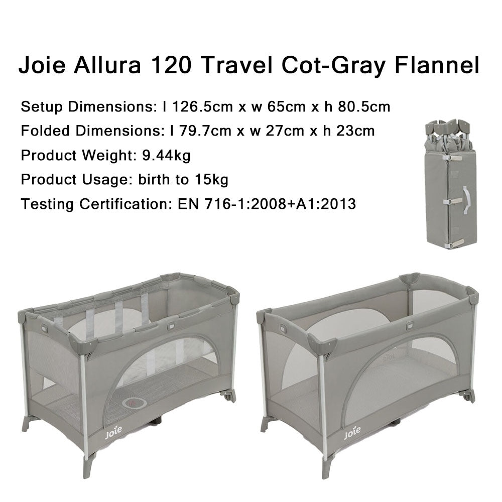 Joie Allura 120 Travel Cot / Baby Playpen /Cot