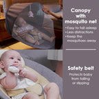 Mums Choice Smart Electric Baby Auto Swing Leaf Bouncer With Music, Toys & Mosquito Net