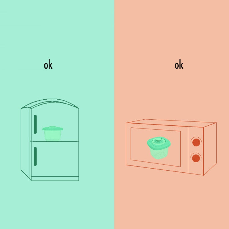 Misuta baby food container 6 in 1 with date mark 120ML