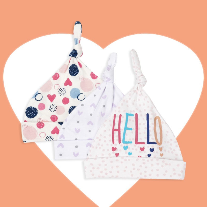NemoBaby 3pcs Cute and Comfortable Baby Hat suitable for Newborn