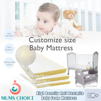 Mums Choice customize size baby mattress ( Anti Dust Mite High Density Foam Mattress With Holes)