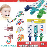 Zootime 3PCS Baby Universal Pacifier Chain /Teeher Clip Adjustable [Baby Gallery]