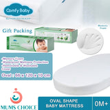 Comfy Baby Oasis Baby Cot Purotex Memory Foam Mattress Oval Shape Matress