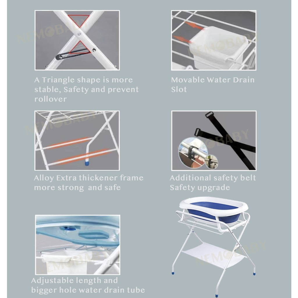 Nemobaby Deluxe Large bathtub with stand  (Model  C)