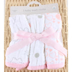 Lion Bear 4 layer Muslin Washcloth, 3Pk