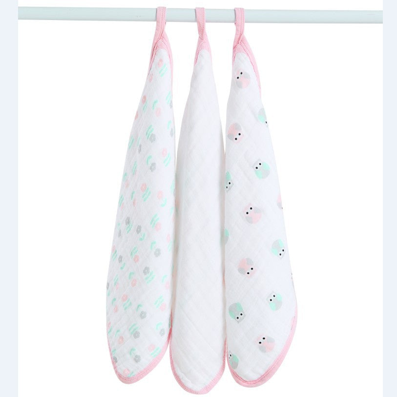 Lion Bear 4 layer Muslin Washcloth, 3Pk