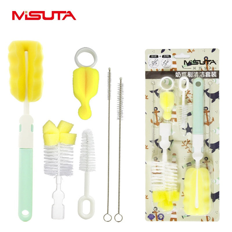 Misuta 6 in 1 Baby Bottle Brush  Feeding Cleaning Kit