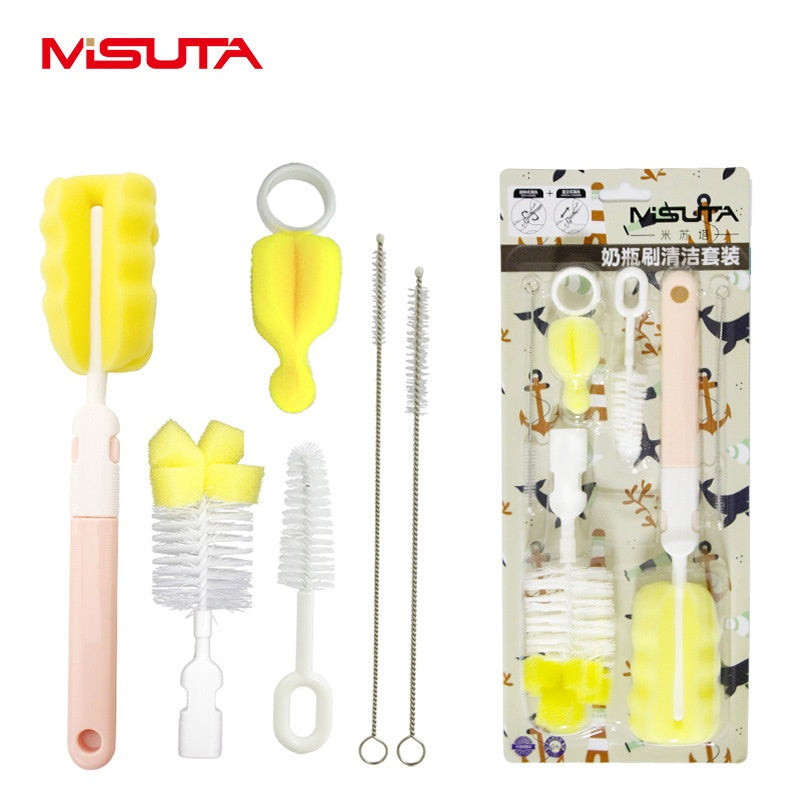 Misuta 6 in 1 Baby Bottle Brush  Feeding Cleaning Kit