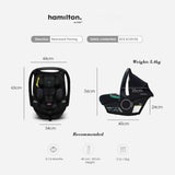 Hamilton XL Travel System (Stroller + Infant Car Seat - Grey + Adapter)