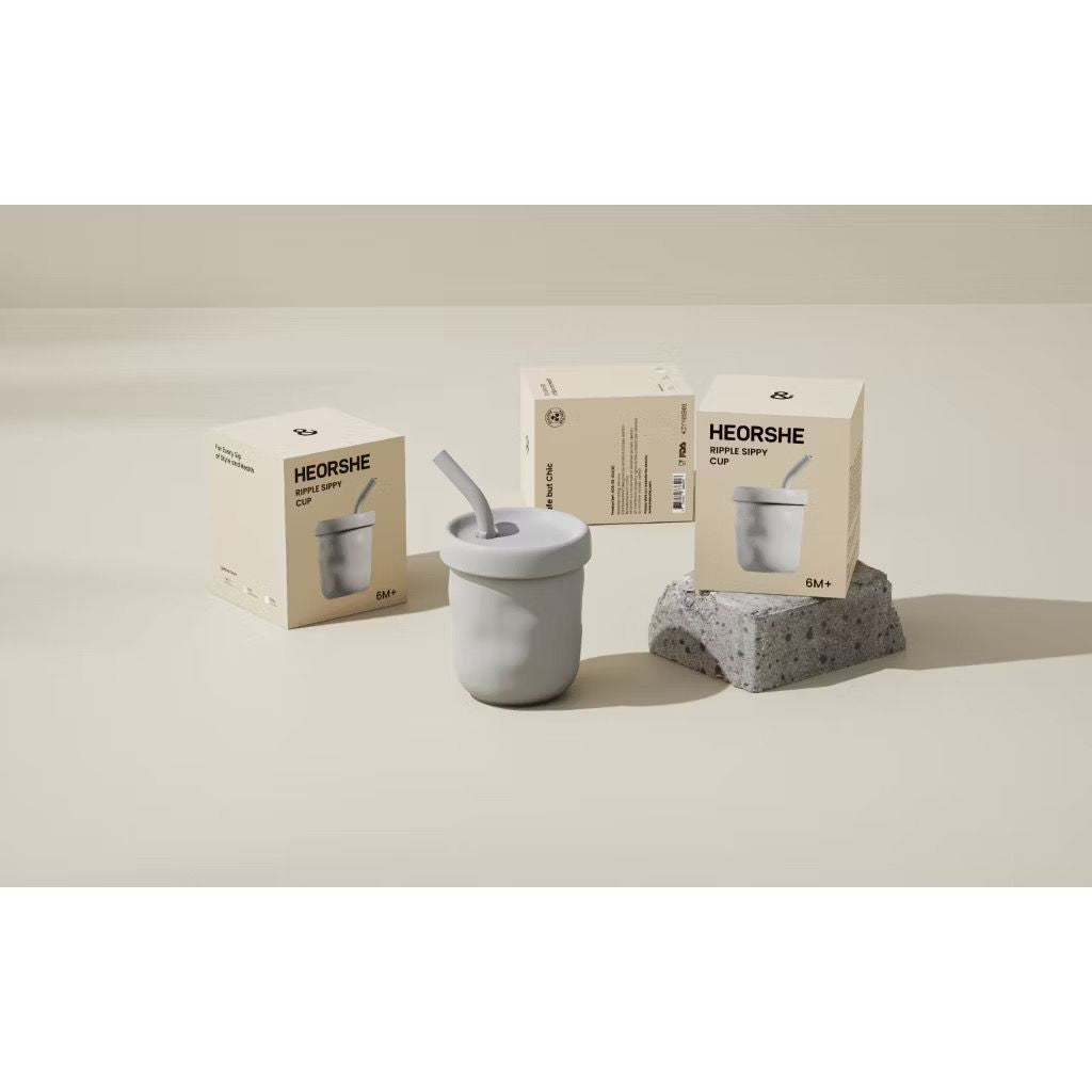 HEORSHE Ripple Sippy Cup 5oz/160ml / Silicone Cup / Baby Drinking Cup