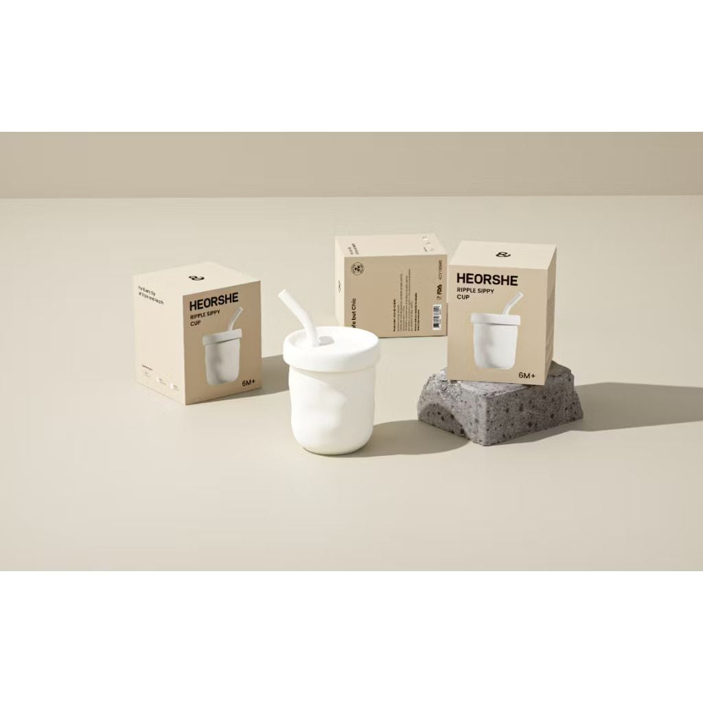 HEORSHE Ripple Sippy Cup 5oz/160ml / Silicone Cup / Baby Drinking Cup