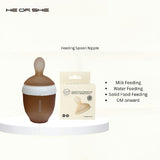 HEORSHE Squeeze Spoon Transitional Nipple Kit For Baby Bottle with Case