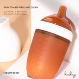 Heorshe Antibacterial Ultra Wide Neck Silicone Bottle |160ml 240ml