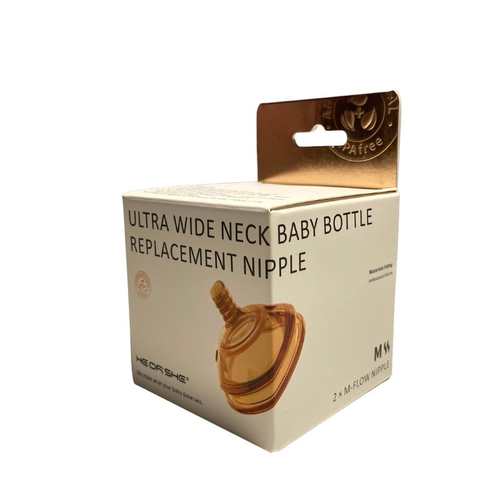 Heorshe Ultra Wide Neck Replacement Nipples S/M/X/F Flow