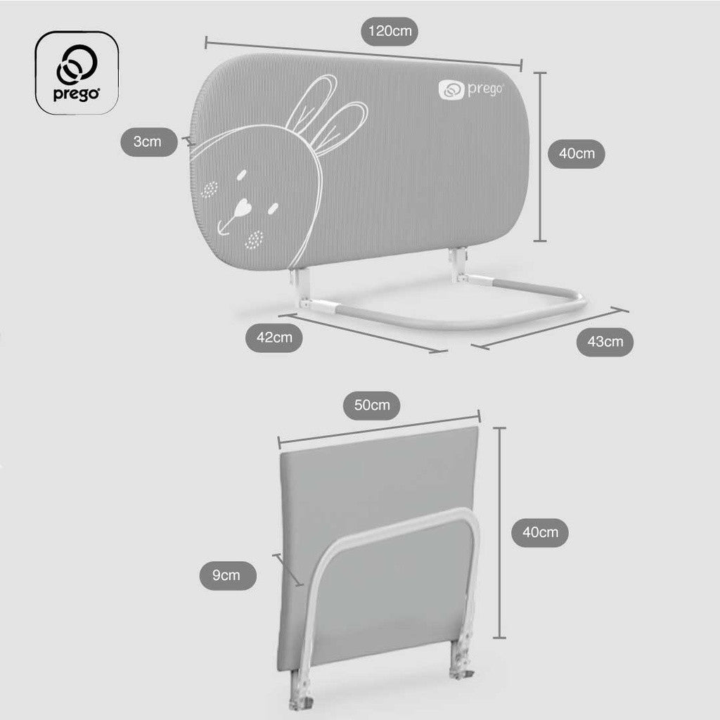 Prego Baby Fold n Go Portable Bed Rail Anti Fall Bed Guard