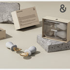 HEORSHE Tiny Spoon and Fork Set for Babies 6M+ Soft Silicone Handle