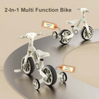 Easy Choice 2-in-1 Children's Balance Bike Three Wheeled Multifunctional Pedals with Music Lighting
