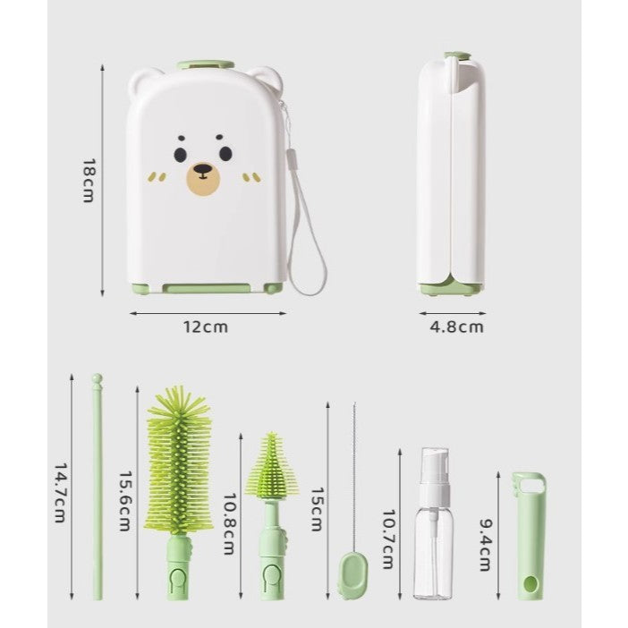 Mums Choice Portable Bottle Brush Set / Travel-Friendly