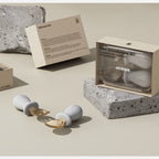 HEORSHE Tiny Spoon and Fork Set for Babies 6M+ Soft Silicone Handle