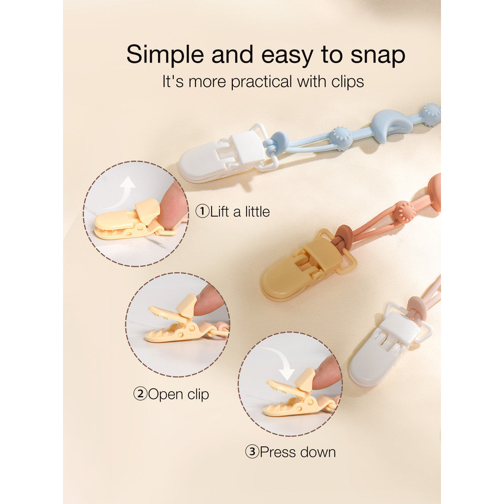 Mums Choice Silicone Pacifier Chain w/ Clip