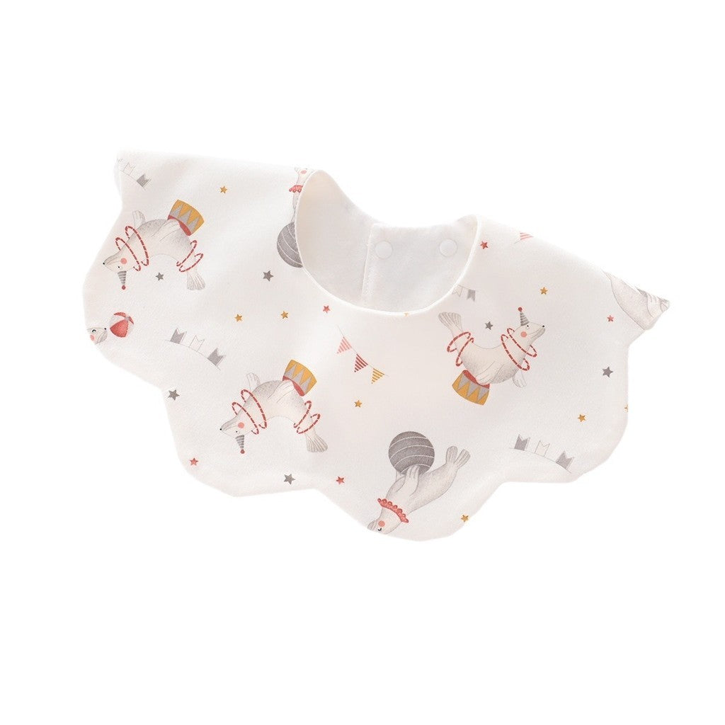 Nemobaby 1Pcs Lot Baby Cotton Bibs Waterproof Cartoon Embroidery Infant Accessories #Baby clothes