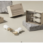 HEORSHE Tiny Spoon and Fork Set for Babies 6M+ Soft Silicone Handle