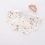 Nemobaby 1Pcs Lot Baby Cotton Bibs Waterproof Cartoon Embroidery Infant Accessories #Baby clothes
