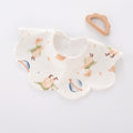 Nemobaby 1Pcs Lot Baby Cotton Bibs Waterproof Cartoon Embroidery Infant Accessories #Baby clothes