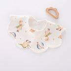 Nemobaby 1Pcs Lot Baby Cotton Bibs Waterproof Cartoon Embroidery Infant Accessories #Baby clothes