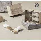 HEORSHE Tiny Spoon and Fork Set for Babies 6M+ Soft Silicone Handle