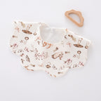 Nemobaby 1Pcs Lot Baby Cotton Bibs Waterproof Cartoon Embroidery Infant Accessories #Baby clothes