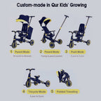 Easy choice 9 in 1 baby  stroller Kids tricycle balance car