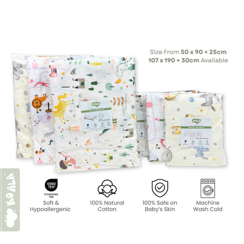Koala Living 100% Pure Combed Cotton Mattress Fitted Sheet