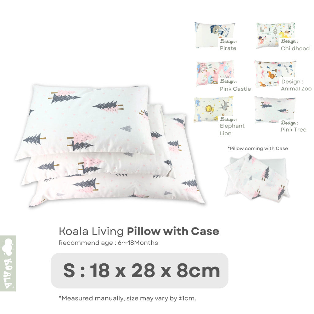 Koala Living 100% Pure Combed Cotton Children Pillow With replacement Cover
