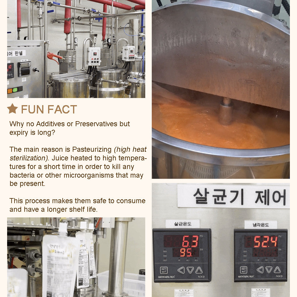 Sun Farm - Korea 100% NFC Real Fruit Juice | No Added Sugar | Natural Sweetness From Fruits | For 8M+ (30 pack 1 crtn)
