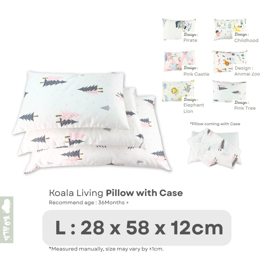 Koala Living 100% Pure Combed Cotton Children Pillow With replacement Cover