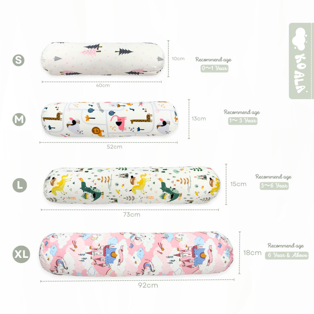 Koala Living 100% Pure Combed  Cotton Toddler Bolster With replacement Cover